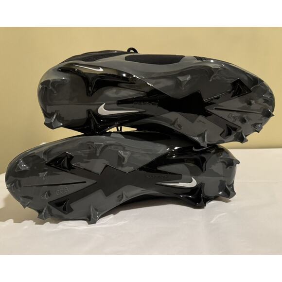 Nike Alpha Menace Pro 3 NEW! Black White Gray Football Cleats Mens 11.5 - Picture 8 of 9